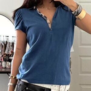 Authentic Burberry Blue Polo Shirt